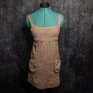 Walter Baker Wool Herringbone Mini Dress | Size Small | Made in USA